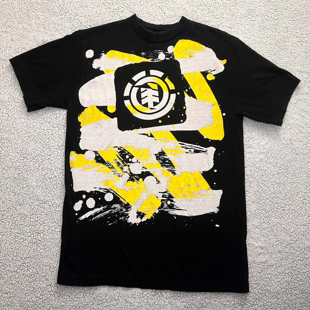 Element Skateboards Graphic Logo T-Shirt Black Mens Medium